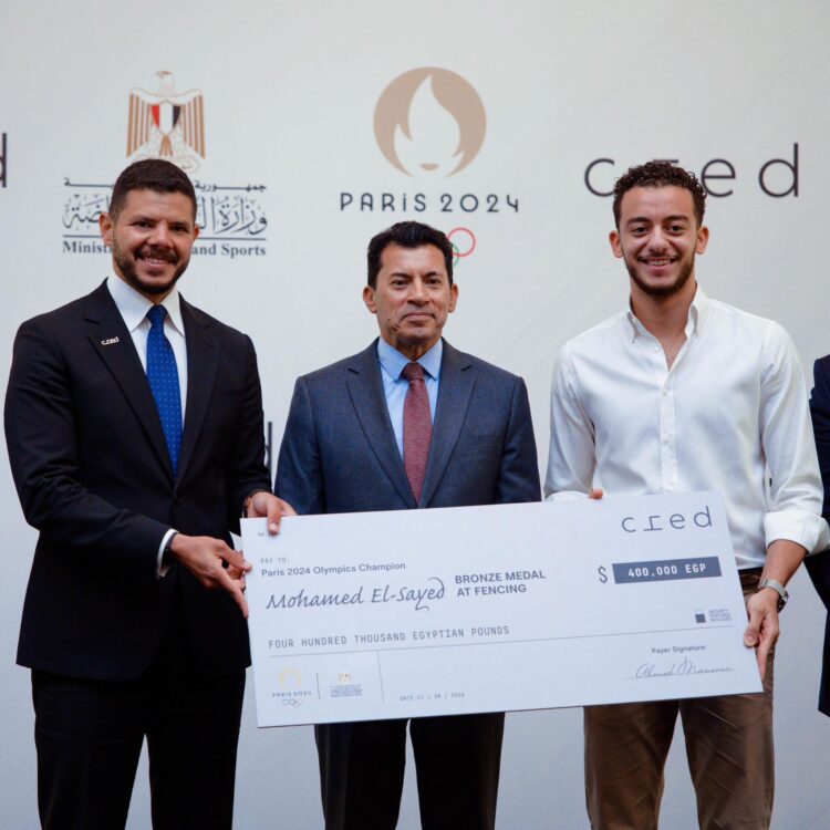 Cred تُكرم ابطال مصر الفائزين بميداليات باولمبياد باريس 2024ومنحهم حوافز ومكافأت مالية