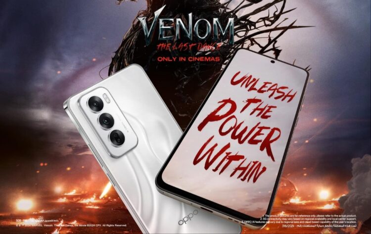 OPPO تكشف عن قدرات الهاتف المُميز Reno12 5G من خلال فيلم “فينوم: الرقصة الأخيرة”