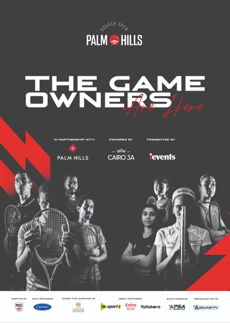 ” انطلاق بطولة بالم هيلز المفتوحة للإسكواش الاولى خلال الفترة من من 22 إلى 27 مايو بمشاركة أفضل لاعبي العالم برعاية مجموعة كايرو ثري ايه “