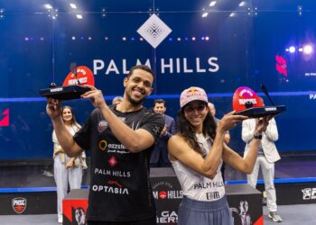 بعد منافسات قوية.. مصطفى عسل ونوران جوهر يفوزان بلقب النسخة الأولى من بطولة بالم هيلز المفتوحة للإسكواش