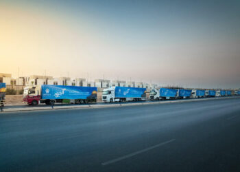 مؤسسة الجود عضو التحالف الوطني للعمل الأهلي تطلق القافلة الاغاثية الـ 11 لغزة بـ 26 الف كرتونة مواد غذائية