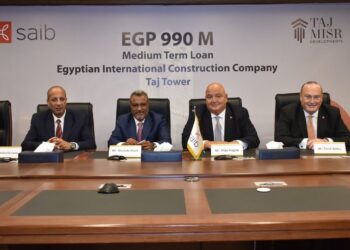 بنك saib يوقع عقد تمويل متوسط الأجل لتمويل مشروع “تاج تاور” العاصمة الادارية بتكلفة استثمارية 4.8 مليار جنيه