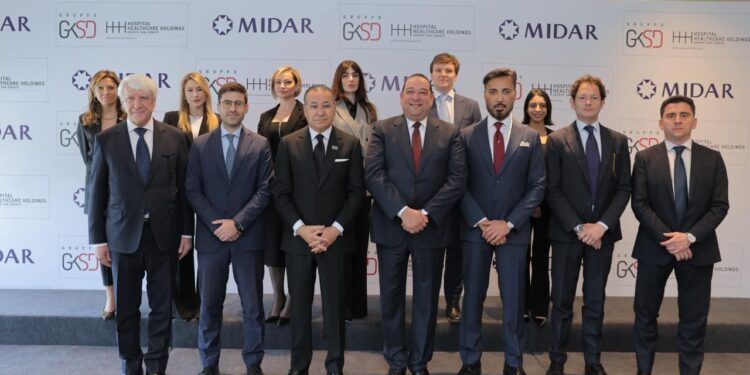 باستثمارات تتراوح من 500 إلى 600 مليون يورو.. “ميدار” توقع مذكرة تفاهم مع ” Gruppo GKSD” الإيطالية لإقامة مدينة طبية متكاملة عالمية في مدينة “مدى” بالقاهرة الجديدة