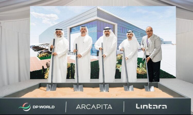 بمساحة 20,000 متر مربع في المنطقة الحرة لجبل علي “جافزا”.. موانئ دبي العالمية ولينتارا العقارية التابعة لمجموعة آركابيتا تضعان حجر الأساس لإنشاء مركز لوجستي متطوّر