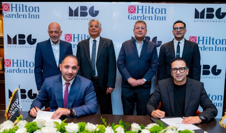 شركة «MBG DEVELOPMENTS» توقع شراكة استراتيجية مع «هيلتون العالمية» لافتتاح فندق Hilton Garden Inn بـDoray Bay رأس البر